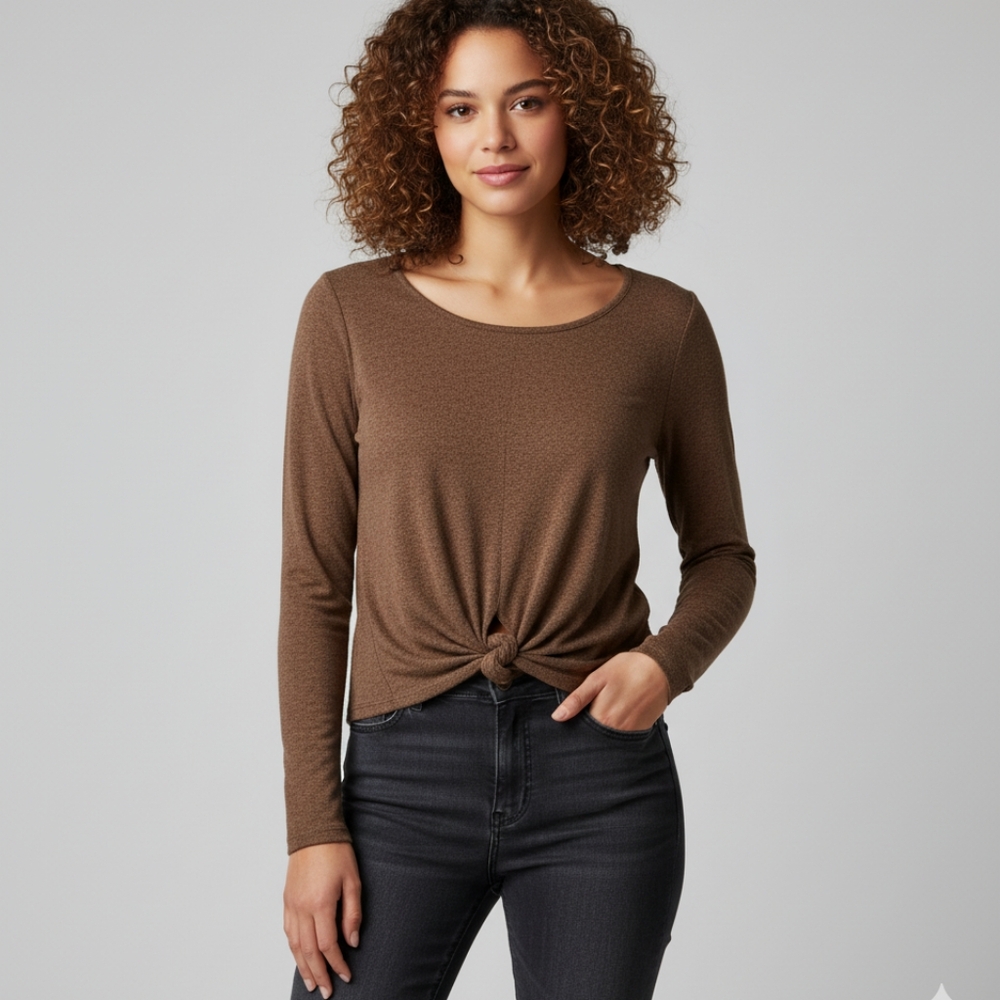 Rewash Green knotted Long Sleeve